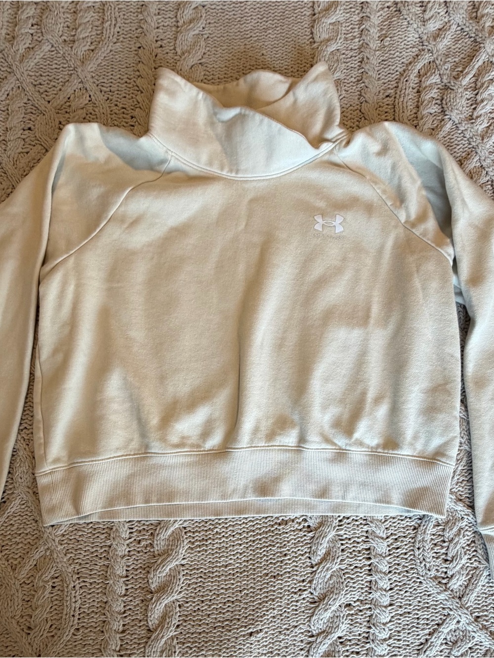 Under Armour Women's Cream High Funnel Neck Pullover
